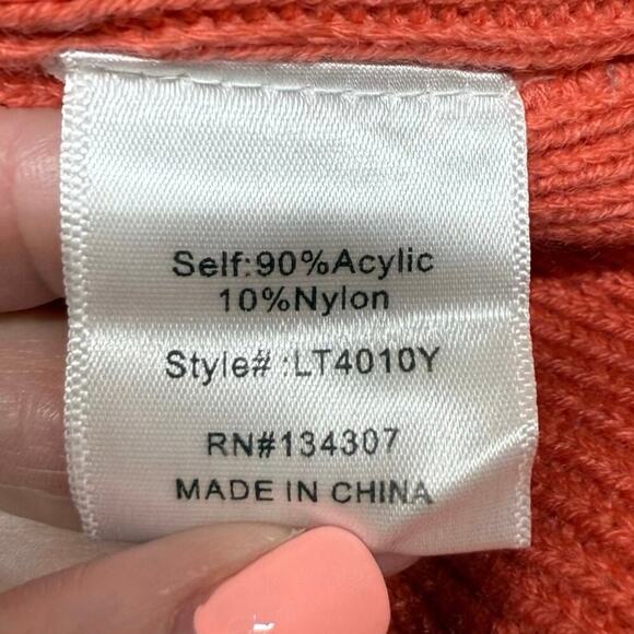 NWOT | Line & Dot | Mock Neck Sweater | Rust Orange | Size S - Picture 8 of 12